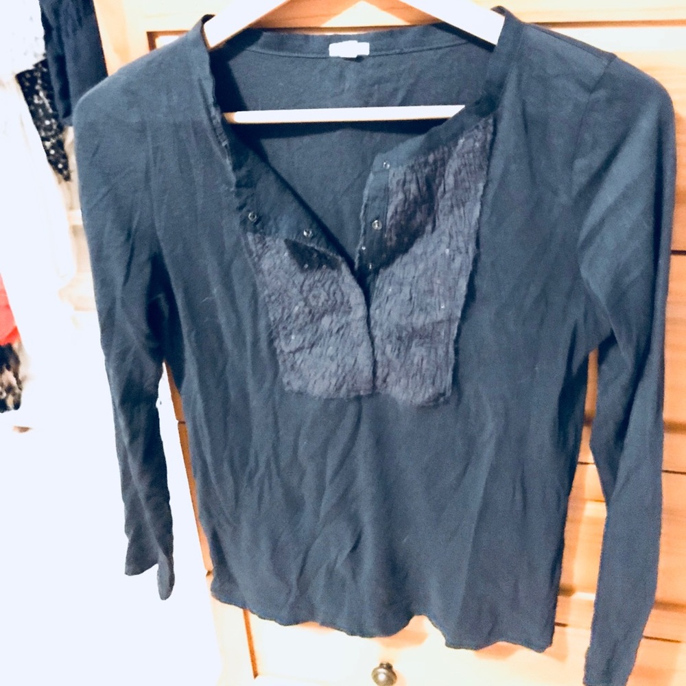 J crew sequin Henley